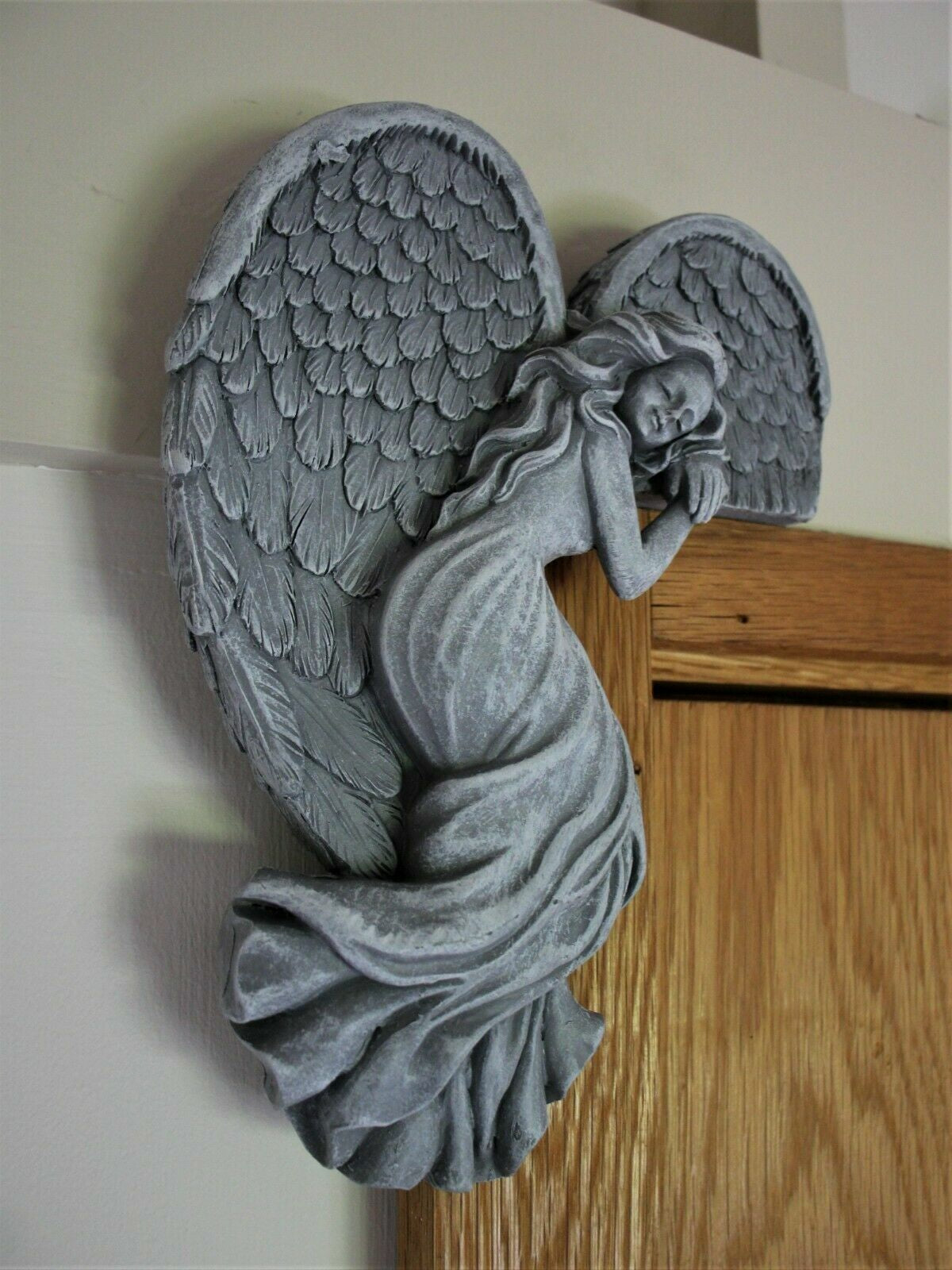 Angel Wings Sculpture Ornament Set Door Frame Garden Home Decor Secret Fairy