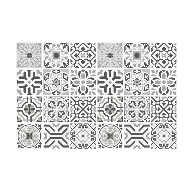 Gaspar Novi Light Grey Cement Azulejo Wall Tile Sticker Set - 15 X 15 Cm (6 X 6 In) - 24 Pcs
