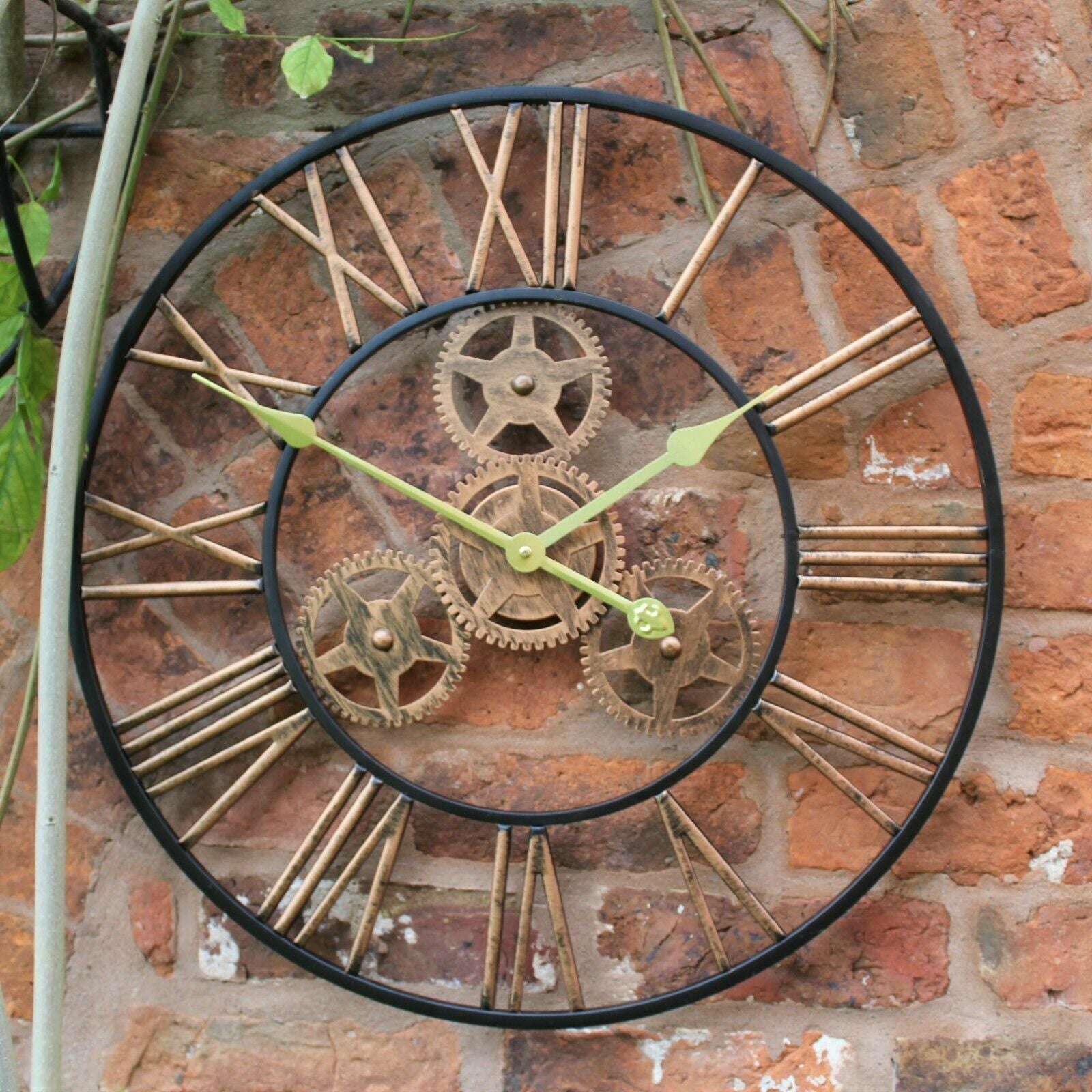 Garden Ornament Wall Clock Open Face Station Church Tower Clock Indoor Outdoor