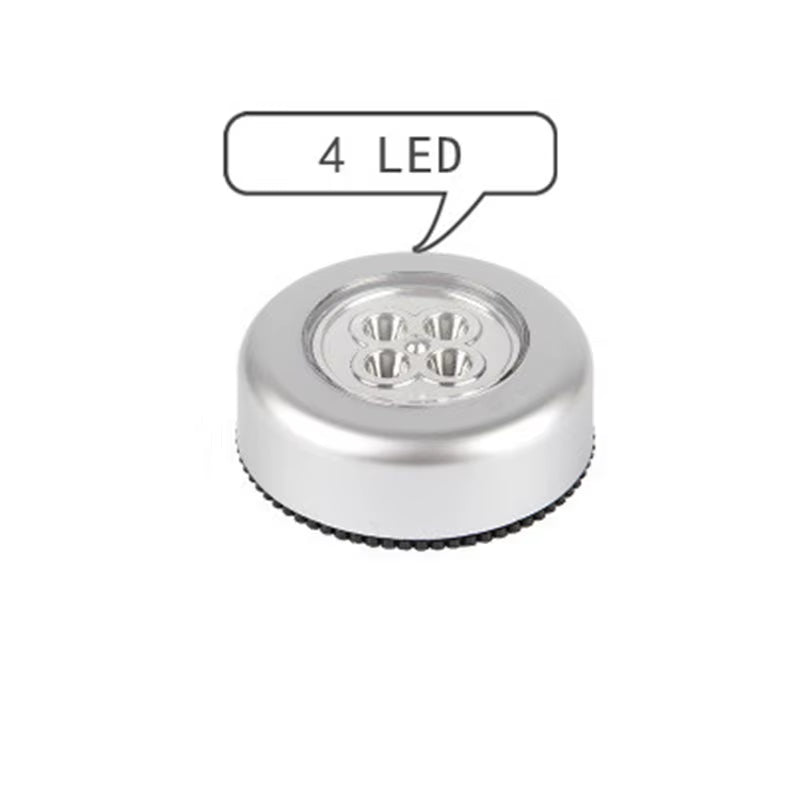 NEW Fashion 3/4 LED Mini Touch Light Night Lights Wireless Cabinet Lights Outdoor Car Lamp Hanging Wall Lamps Kitchen Wardrobe