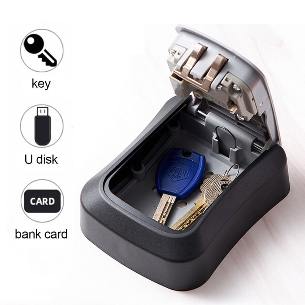 WALL MOUNTED KEY SAFE 4 DIGIT COMBINATION KEY SAFE OUTDOOR SECURITY KEY LOCK BOX