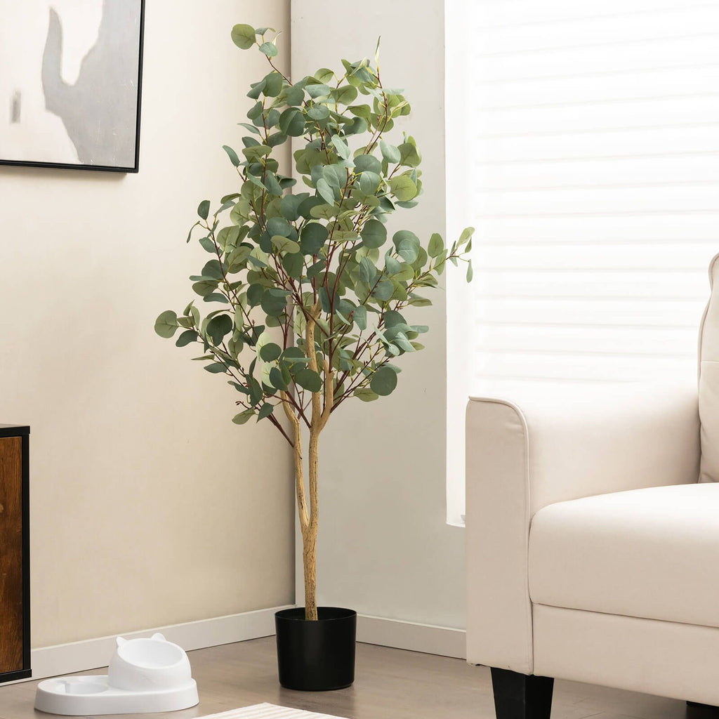 1.4/1.65 M Artificial Eucalyptus Tree with Silver Dollar Leaves