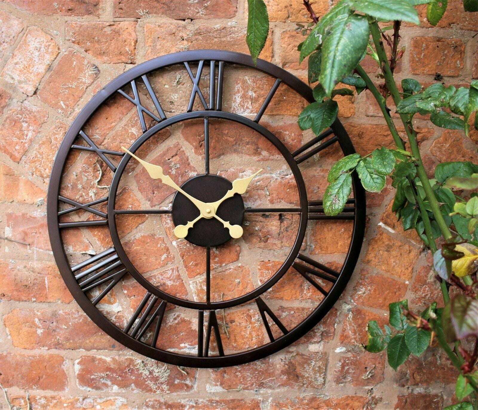 Garden Ornament Wall Clock Open Face Station Church Tower Clock Indoor Outdoor