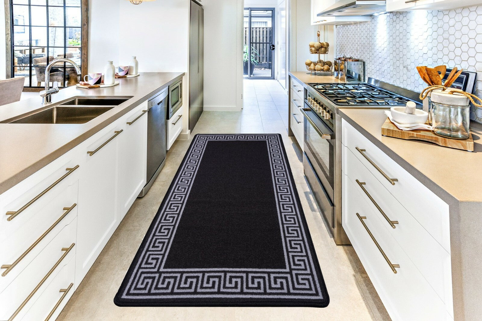 Long Hallway Runner Non Slip Door Mats Bedroom Rugs Kitchen Carpet Floor Mat UK